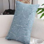 6-SOGA 35cm Blue Throw Pillow Geometric Indoor and Outdoor Corded for Home Decor
