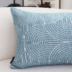 4-SOGA 2X 35cm Blue Throw Pillow Geometric Indoor and Outdoor Corded for Home Decor