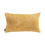1-SOGA 35cm Mustard Yellow Throw Pillow Geometric Indoor and Outdoor Corded for Home Decor