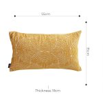 5-SOGA 2X 35cm Mustard Yellow Throw Pillow Geometric Indoor and Outdoor Corded for Home Decor