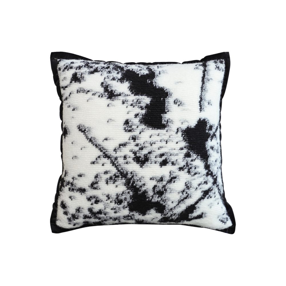 1-SOGA 50cm Throw Pillow  Black and White Leopard Thick Premium Polyester Fiber for Home Decor