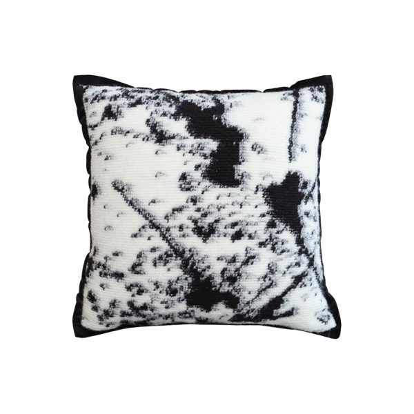 1-SOGA 50cm Throw Pillow  Black and White Leopard Thick Premium Polyester Fiber for Home Decor
