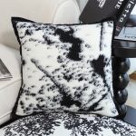 2-SOGA 2X 50cm Throw Pillow  Black and White Leopard Thick Premium Polyester Fiber for Home Decor