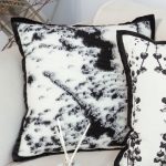 4-SOGA 2X 50cm Throw Pillow  Black and White Leopard Thick Premium Polyester Fiber for Home Decor