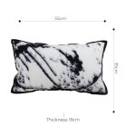 5-SOGA 35cm Throw Pillow Black and White Leopard Thick Premium Polyester Fiber for Home Decor