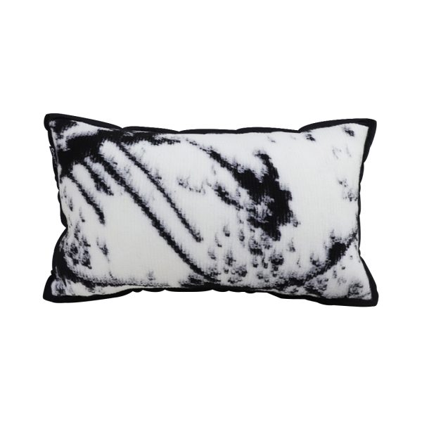 1-SOGA 35cm Throw Pillow Black and White Leopard Thick Premium Polyester Fiber for Home Decor