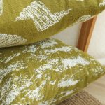 7-SOGA 50cm Throw Pillow White and Olive Green Plush Polyester Fiber and Cotton for Home Decor