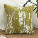 2-SOGA 2X 50cm Throw Pillow White and Olive Green Plush Polyester Fiber and Cotton for Home Decor