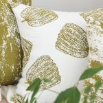 6-SOGA 2X 50cm Throw Pillow White with Olive Green Autumn Harvest Pumpkin Print Home Decor
