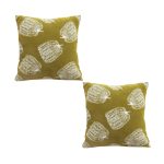 1-SOGA 2X 50cm Throw Pillow Green Autumn Harvest Pumpkin Print Home Decor