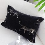 3-SOGA 35cm Black Throw Pillow Elegant Decorative Cushion Living Room Modern Home Decor