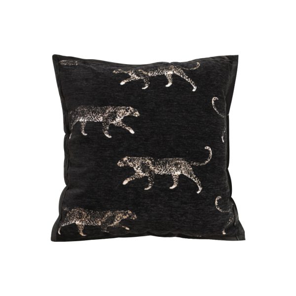 1-SOGA 50cm Black Throw Pillow Elegant Decorative Cushion Living Room Modern Home Decor