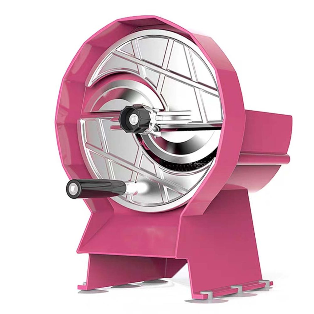 1-SOGA Commercial Manual Vegetable Fruit Slicer Kitchen Cutter Machine Pink