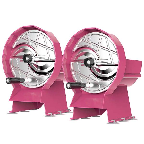 1-SOGA 2X Commercial Manual Vegetable Fruit Slicer Kitchen Cutter Machine Pink