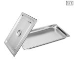 1-SOGA Gastronorm GN Pan Full Size 1/1 GN Pan 2cm Deep Stainless Steel Tray With Lid