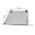 2-SOGA Gastronorm GN Pan Full Size 1/1 GN Pan 6.5cm Deep Stainless Steel Tray With Lid