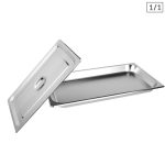 1-SOGA Gastronorm GN Pan Full Size 1/1 GN Pan 6.5cm Deep Stainless Steel Tray With Lid