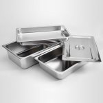 7-SOGA 2X Gastronorm GN Pan Full Size 1/1 GN Pan 6.5cm Deep Stainless Steel Tray With Lid