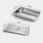 2-SOGA 4X Gastronorm GN Pan Full Size 1/1 GN Pan 10cm Deep Stainless Steel Tray With Lid
