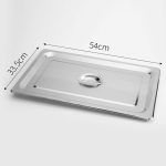 3-SOGA 4X Gastronorm GN Pan Full Size 1/1 GN Pan 15cm Deep Stainless Steel Tray With Lid