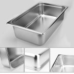 7-SOGA 4X Gastronorm GN Pan Full Size 1/1 GN Pan 15cm Deep Stainless Steel Tray With Lid