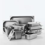 8-SOGA 2X Gastronorm GN Pan Full Size 1/1 GN Pan 20cm Deep Stainless Steel Tray With Lid