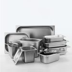 8-SOGA 12X Gastronorm GN Pan Full Size 1/2 GN Pan 10cm Deep Stainless Steel Tray With Lid