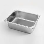 5-SOGA 2X Gastronorm GN Pan Full Size 1/2 GN Pan 10cm Deep Stainless Steel Tray With Lid