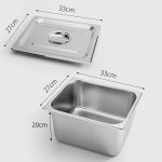 2-SOGA Gastronorm GN Pan Full Size 1/2 GN Pan 20cm Deep Stainless Steel Tray With Lid