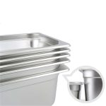 8-SOGA Gastronorm GN Pan Full Size 1/2 GN Pan 20cm Deep Stainless Steel Tray With Lid