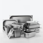8-SOGA 12X Gastronorm GN Pan Full Size 1/3 GN Pan 15cm Deep Stainless Steel Tray With Lid