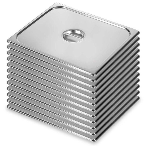 1-SOGA 12X Gastronorm GN Pan Lid Full Size 1/1 Stainless Steel Tray Top Cover