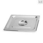 1-SOGA Gastronorm GN Pan Lid Full Size 1/2 Stainless Steel Tray Top Cover