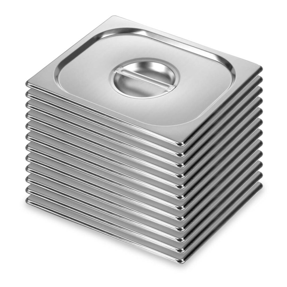1-SOGA 12X Gastronorm GN Pan Lid Full Size 1/2 Stainless Steel Tray Top Cover