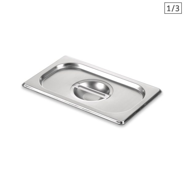 1-SOGA Gastronorm GN Pan Lid Full Size 1/3 Stainless Steel Tray Top Cover