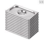 1-SOGA 12X Gastronorm GN Pan Lid Full Size 1/3 Stainless Steel Tray Top Cover