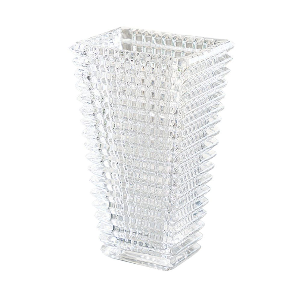 1-SOGA 22.5cm Handcrafted Clear Glass Vase