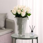 3-SOGA 22.5cm Handcrafted Clear Glass Vase