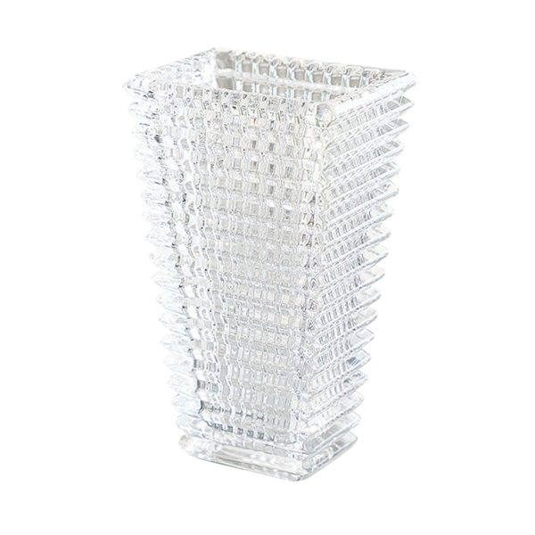 1-SOGA 22.5cm Handcrafted Clear Glass Vase