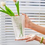 5-SOGA 22.5cm Handcrafted Clear Glass Vase