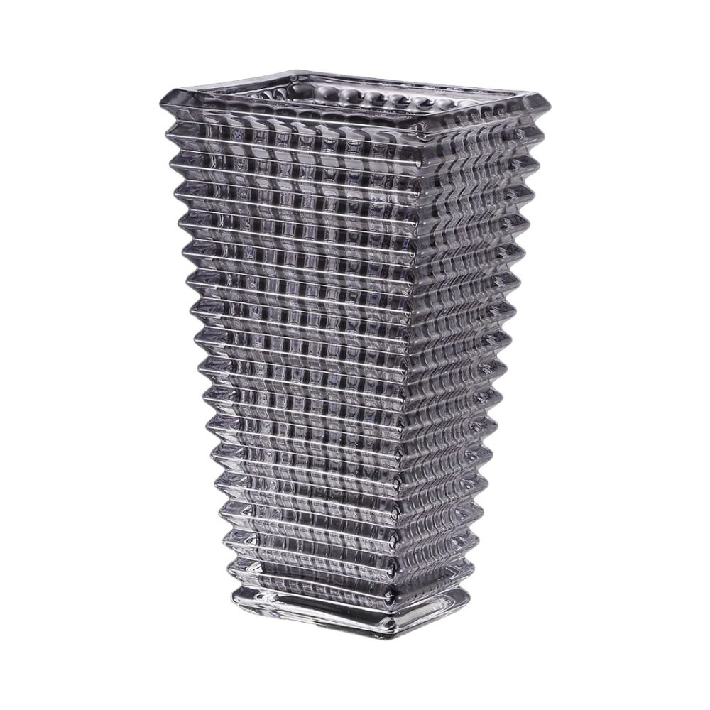 1-SOGA 22cm Modern Gray Ceramic Glass Vase Home Decor