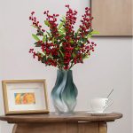 3-SOGA 27cm Glass Vase Blue with Beautiful glass Bubble Texture Art Vases