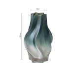 6-SOGA 27cm Glass Vase Blue with Beautiful glass Bubble Texture Art Vases