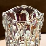 6-SOGA 29.8cm Golden Amber Glass Crystal Vase Elegant Modern Home Décor