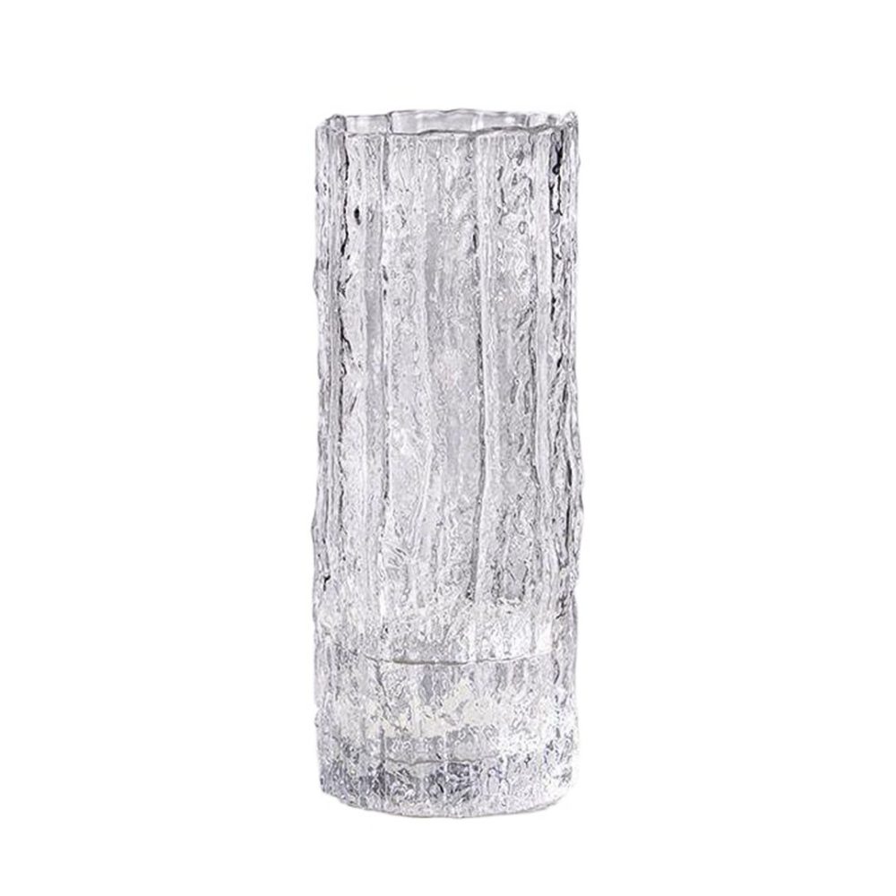 1-SOGA 30.5cm Handcrafted Clear Glass Vase