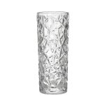 1-SOGA 14cmx30cm Heavy Duty Glass Vase Crystal Clear Design for Home Décor