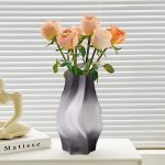 2-SOGA 26cm Glass Vase Grey with Beautiful glass Bubble Texture Art Vases