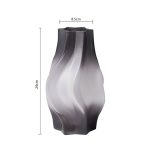 5-SOGA 26cm Glass Vase Grey with Beautiful glass Bubble Texture Art Vases