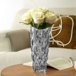 2-SOGA 30cm Glass Grey Vase Crystal VASE Thick Modern Home Decor