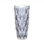 1-SOGA 30cm Glass Grey Vase Crystal VASE Thick Modern Home Decor